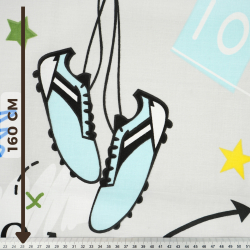 100% Baumwolle Fußball Champion auf hellgrauem Hintergrund