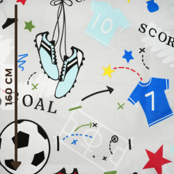 100% Baumwolle Fußball Champion auf hellgrauem Hintergrund