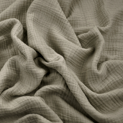 Muslin Double Gauze erdbeige (Sand Beige)