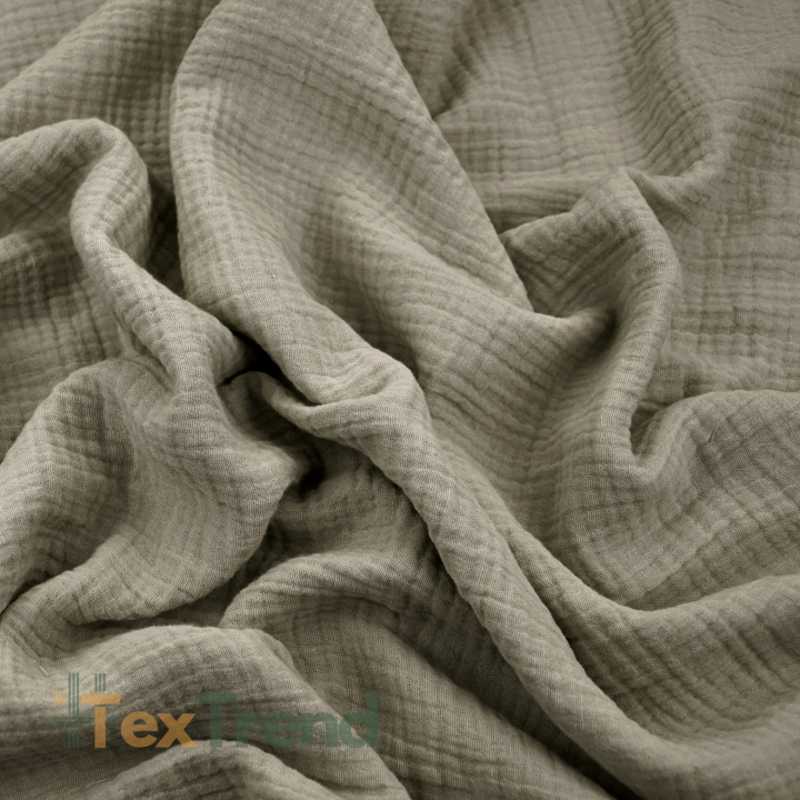 Muslin Double Gauze erdbeige (Sand Beige)