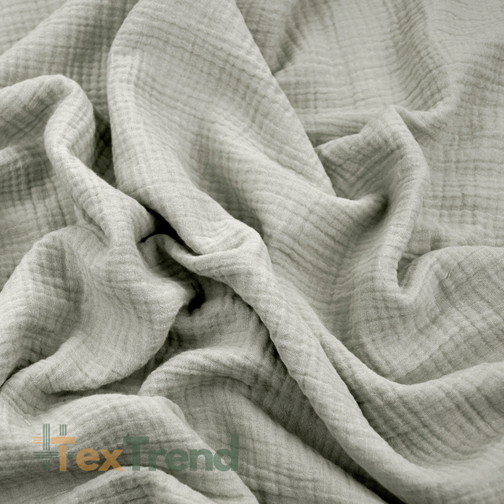 Musselin Double Gauze pastellgrau (Warm Beige)