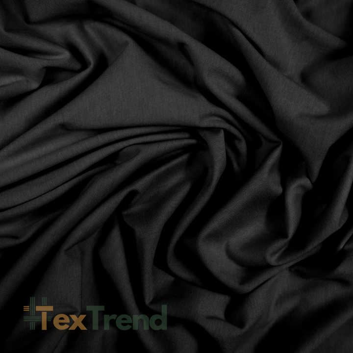 Schwarzer Jersey-Stoff - 190cm, 290g