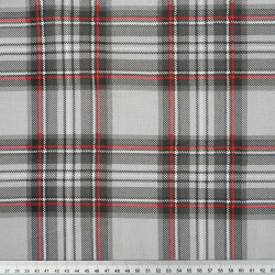 100% Baumwolle schottisches Weihnachtskaromuster grau