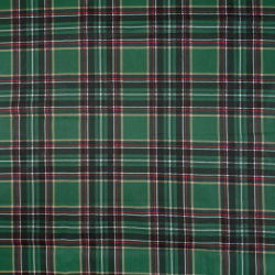 100% Baumwolle Schottisches Karomuster Weihnachtsgrün