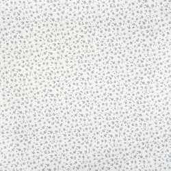 100% Baumwolle MINI Punktmuster grau auf weißem Hintergrund