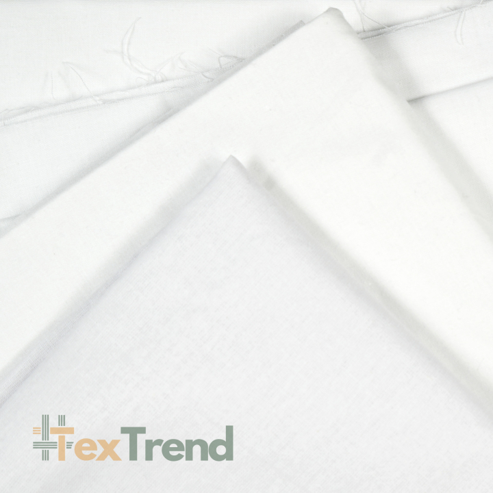 Weiße Baumwollreste von Noris, Endstücke - 1 kg