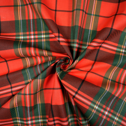 100% Baumwolle Schottenmuster Weihnachtsrot-Grün