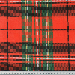 100% Baumwolle Schottenmuster Weihnachtsrot-Grün