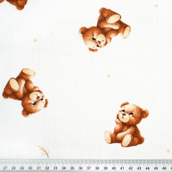 100% Baumwolle Bären mit Zweigen auf weißem Hintergrund