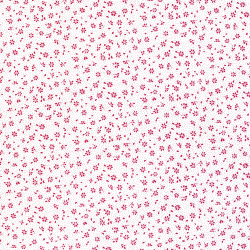 100% Baumwolle MINI mit bordeauxfarbenen Punkten auf weißem Hintergrund