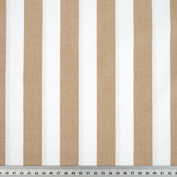 100% Baumwolle weiß-beige gestreift