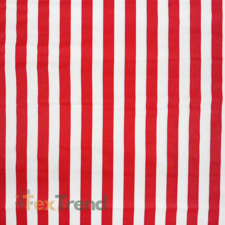 100% Baumwolle rot-weiße Streifen