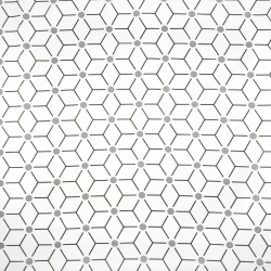 100% Baumwolle geometrisches Muster Würfel auf weißem Hintergrund