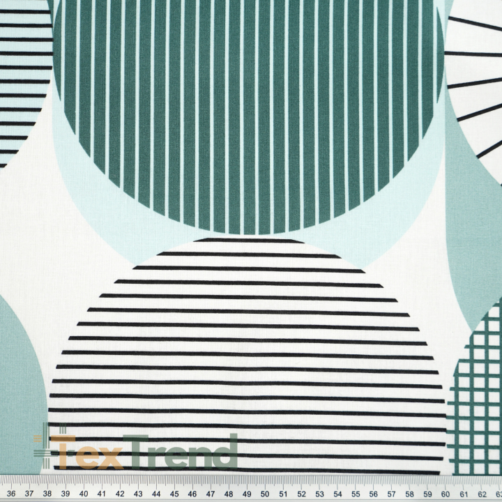 100% Baumwolle geometrisches Muster Salbeigrün