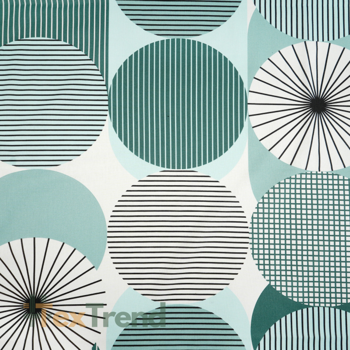 100% Baumwolle geometrisches Muster Salbeigrün