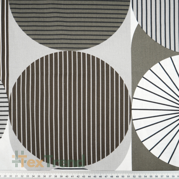 100% Baumwolle geometrisches Muster braun