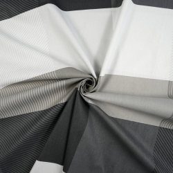 100% Baumwolle große grau-braune Karos