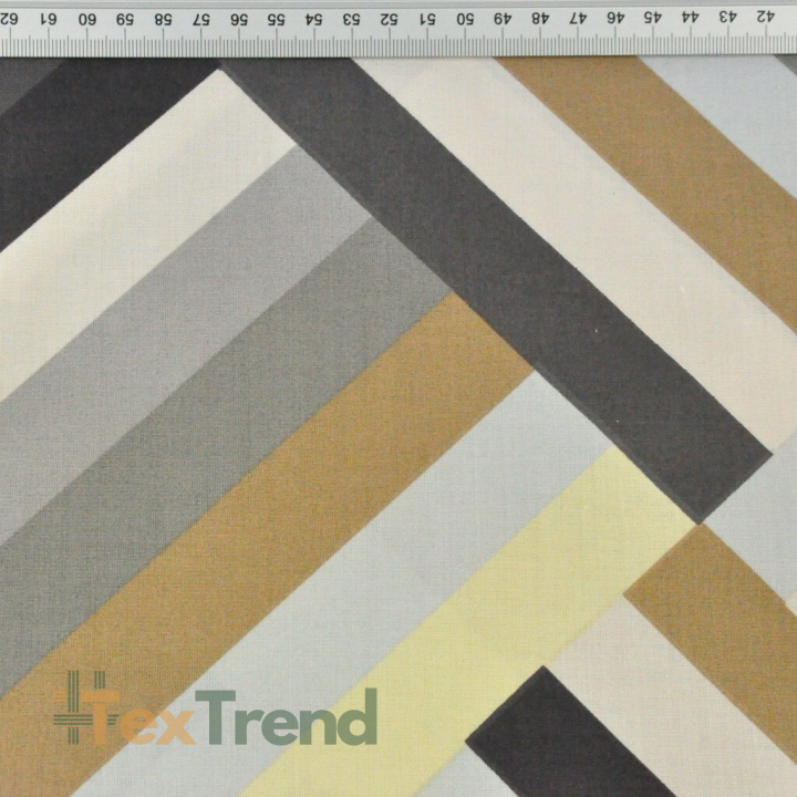 Baumwolle 100% Parkett grau-beige  