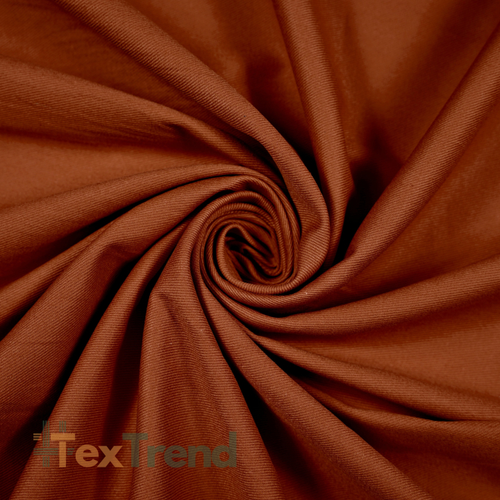Baumwoll-Drillich Stoff – braun