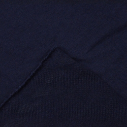 Baumwoll French Terry Stoff, Digitaldruck - einfarbig dunkelblau - 280g