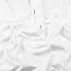 Baumwoll French Terry Stoff, Digitaldruck - einfarbig weiß