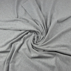 Baumwoll French Terry Stoff, Digitaldruck- hellgrau meliert - 280g