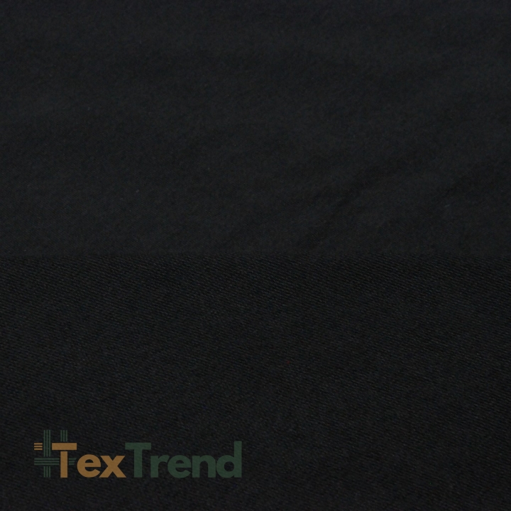 Baumwoll French Terry Stoff- einfarbig schwarz - 280g