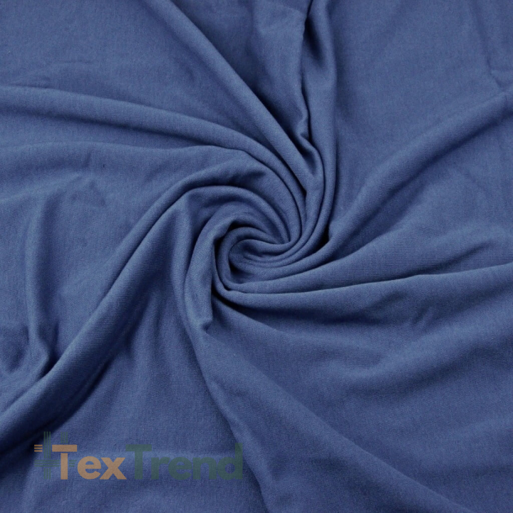 Baumwoll French Terry Stoff - einfarbig dunkeljeans - 280g