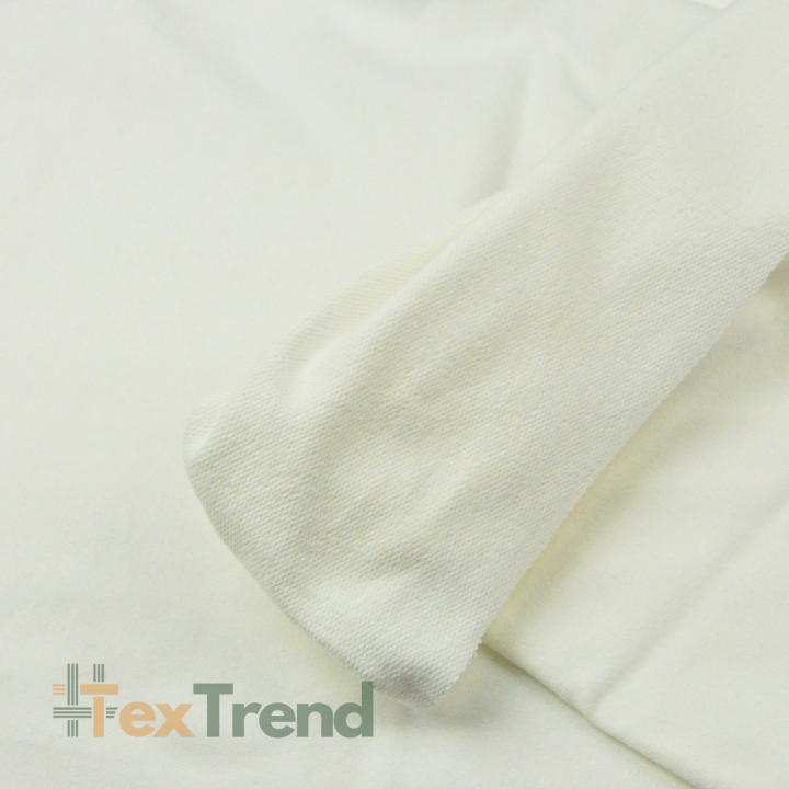 Baumwoll French Terry Stoff - einfarbig Sahne