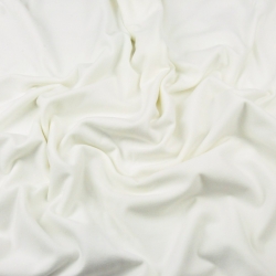 Baumwoll French Terry Stoff - einfarbig Sahne