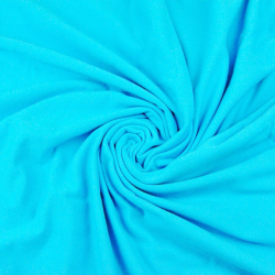 Baumwoll French Terry Stoff - jednokolorowa turkusowa