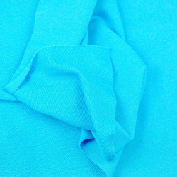 Baumwoll French Terry Stoff - jednokolorowa turkusowa