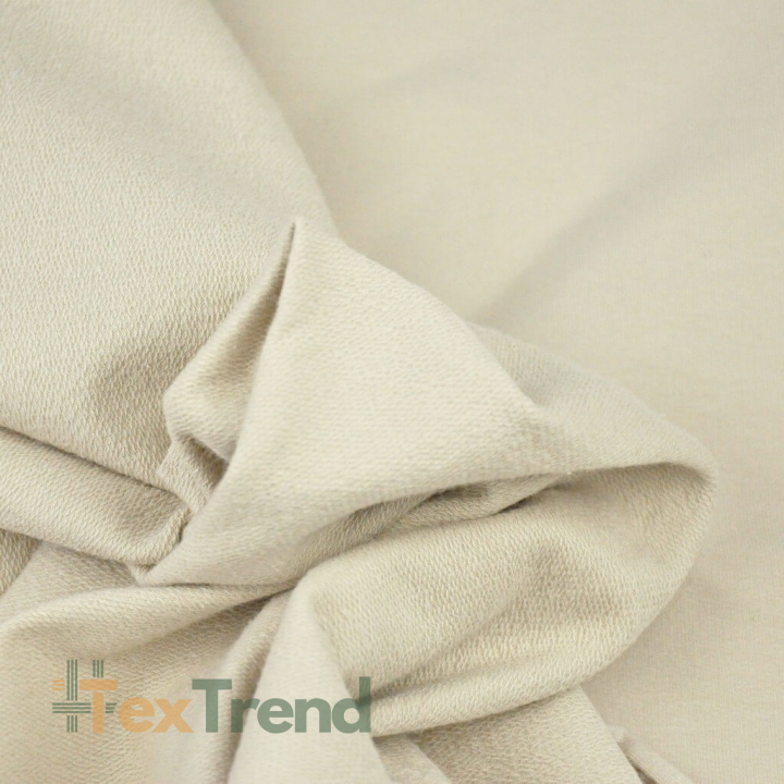 Baumwoll French Terry Stoff - hellbeige 280g