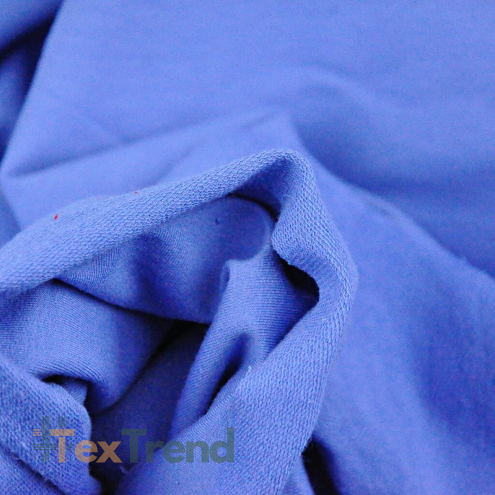 Baumwoll French Terry Stoff - blau 280g