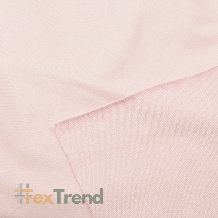 Baumwoll French Terry Stoff - einfarbig helles Aprikose - 280g