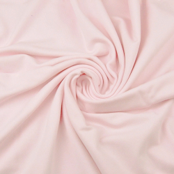 Baumwoll French Terry Stoff - einfarbig helles Aprikose - 280g