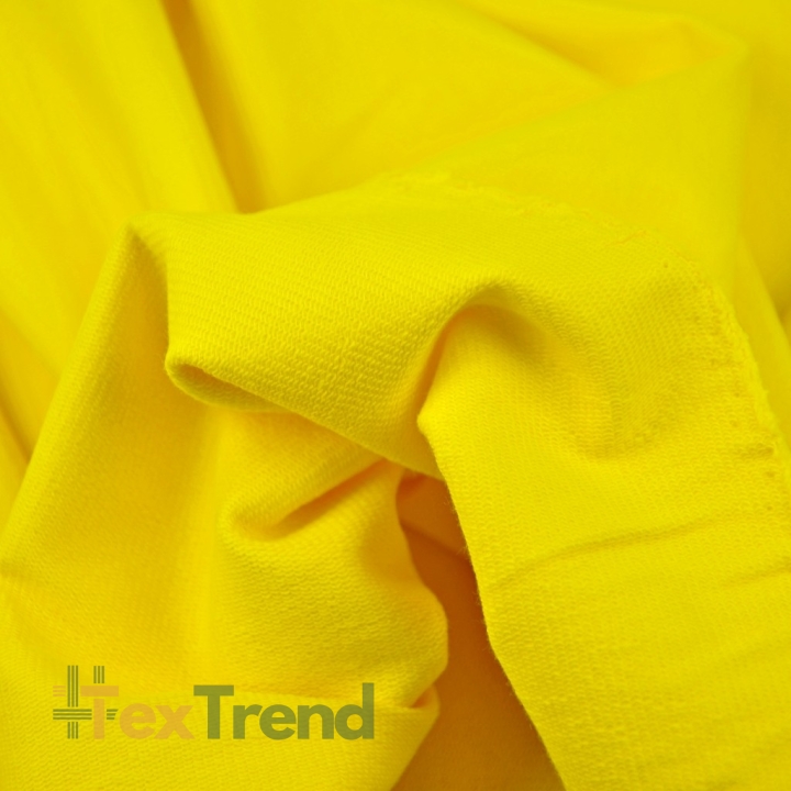 Baumwoll French Terry Stoff - einfarbig gelb - 280g