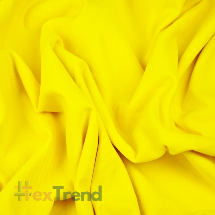 Baumwoll French Terry Stoff - einfarbig gelb - 280g