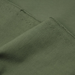 Baumwoll French Terry Stoff - einfarbig khaki - 280g