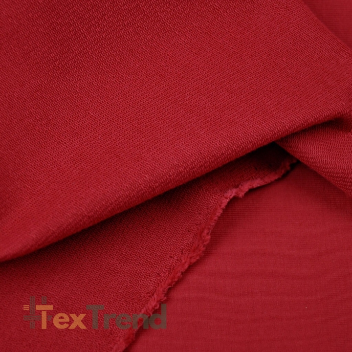 Baumwoll French Terry Stoff - himbeerrot - 280g