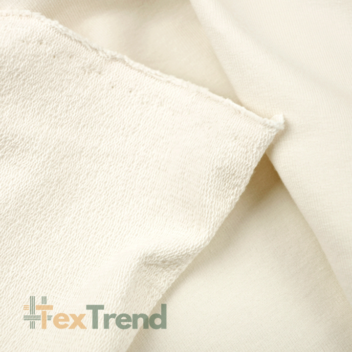 Baumwoll French Terry Stoff - ecru - 280g