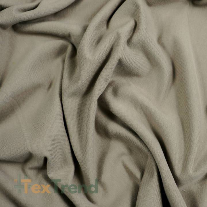 Baumwoll French Terry Stoff  Dunkelbeige - 280g