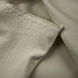Baumwoll French Terry Stoff  Dunkelbeige - 280g