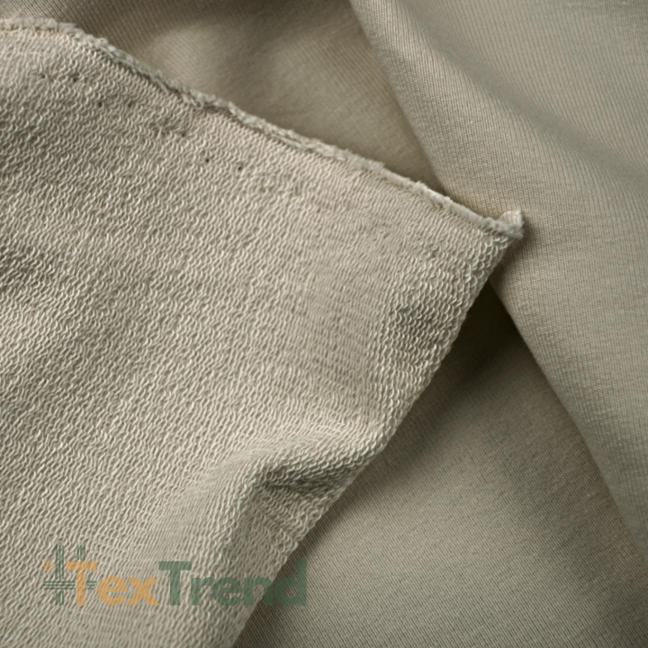 Baumwoll French Terry Stoff  Dunkelbeige - 280g