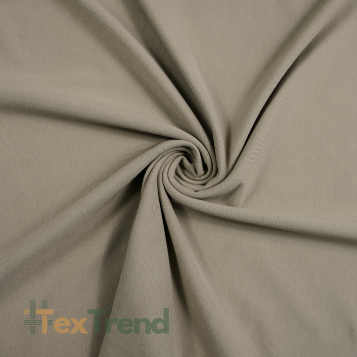 Baumwoll French Terry Stoff  Dunkelbeige - 280g