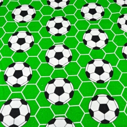 Flanellstoff / Baumwollflanell – weich – Fußball grün