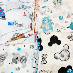 Flanellstoff / Baumwollflanell  Reste, Endstücke - 0,5kg