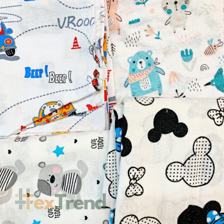 Flanellstoff / Baumwollflanell  Reste, Endstücke - 0,5kg