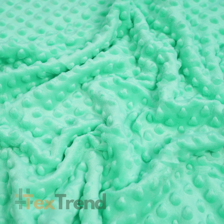 Minky Noppen Stoff / Minky Fleece – weich - 270g/m2 - mintgrün