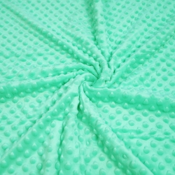 Minky Noppen Stoff / Minky Fleece – weich - 270g/m2 - mintgrün